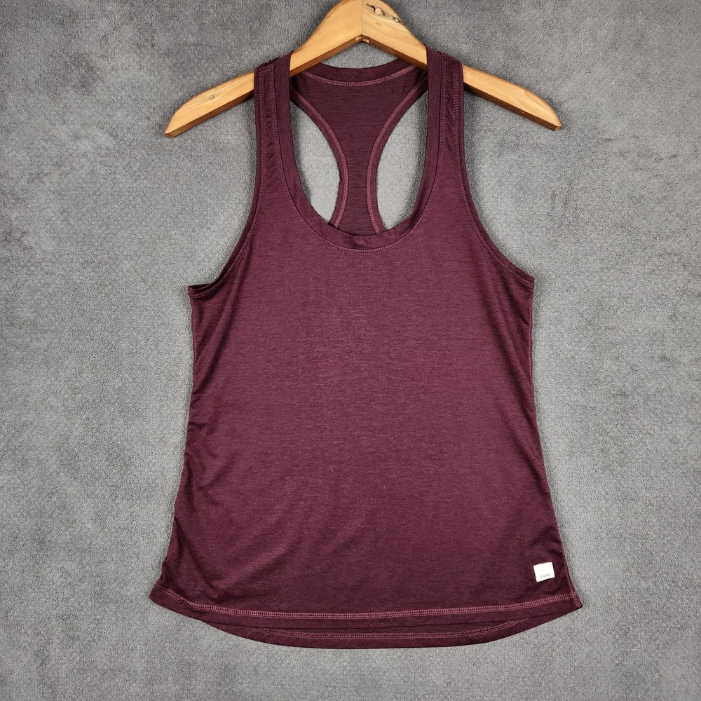 Vuori Tank Top Womens Small Burgundy Lux Performance Racerback Scoop Neck